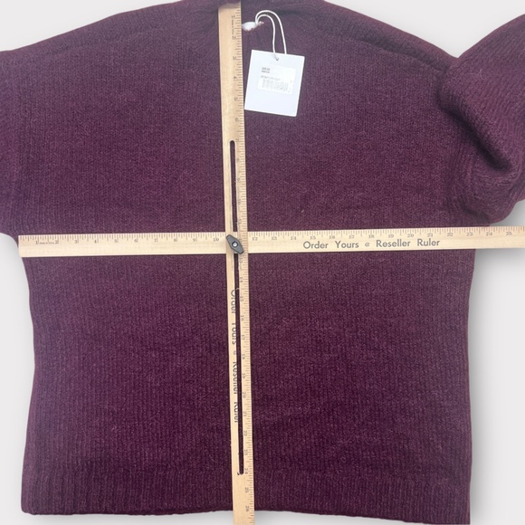 Pistola Carlen Sweater Womens Small Aubergine Mock Neck Alpaca Blend Pullover - Picture 11 of 13
